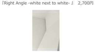 『Right Angle -white next to white- 』  2,700円